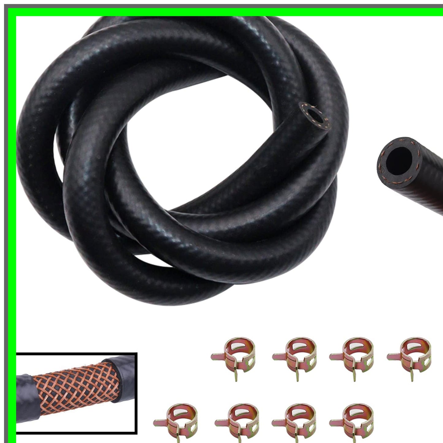 Garden Tractor Fuel Pump Kit with Filter, Hose Clamps, and Shut Off Valve