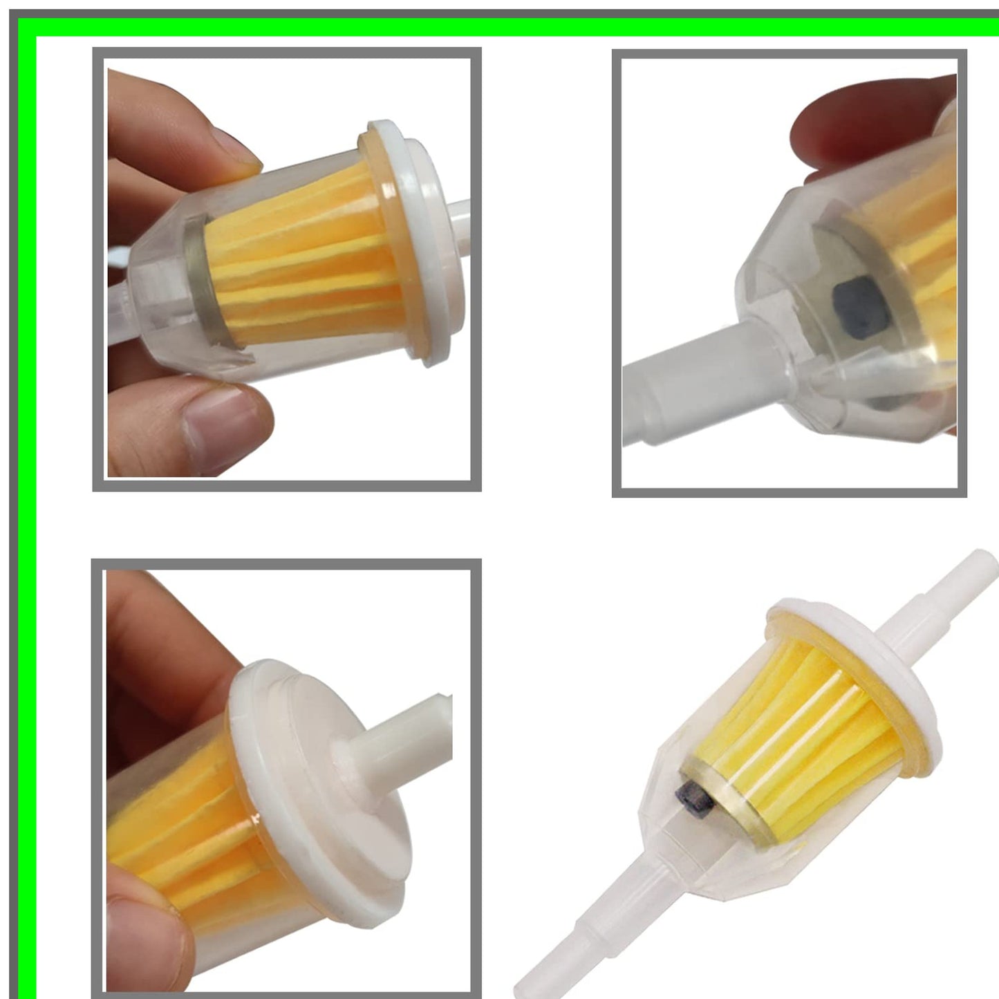 Garden Tractor Fuel Pump Kit with Filter, Hose Clamps, and Shut Off Valve