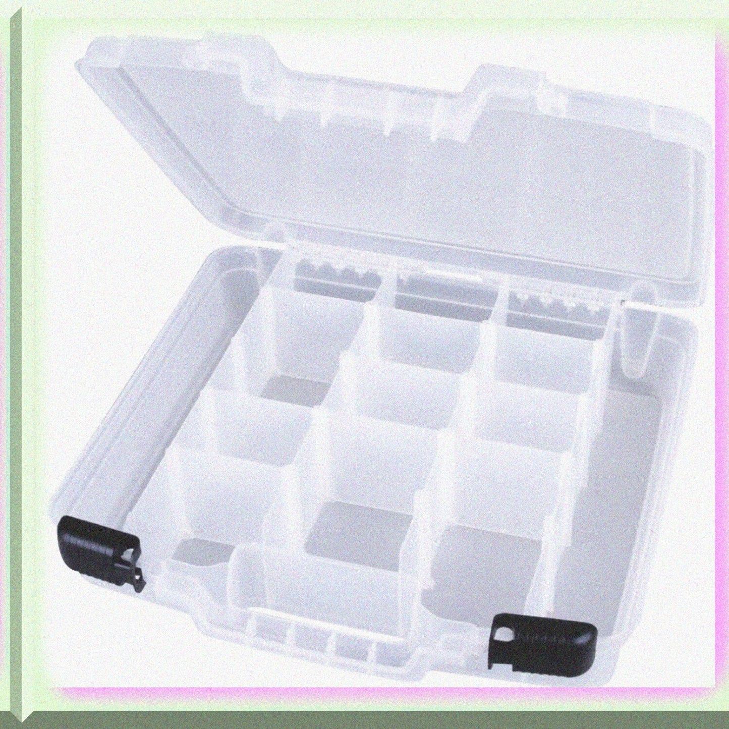 15" Clear Deep Base Carrying Case with Removable Dividers