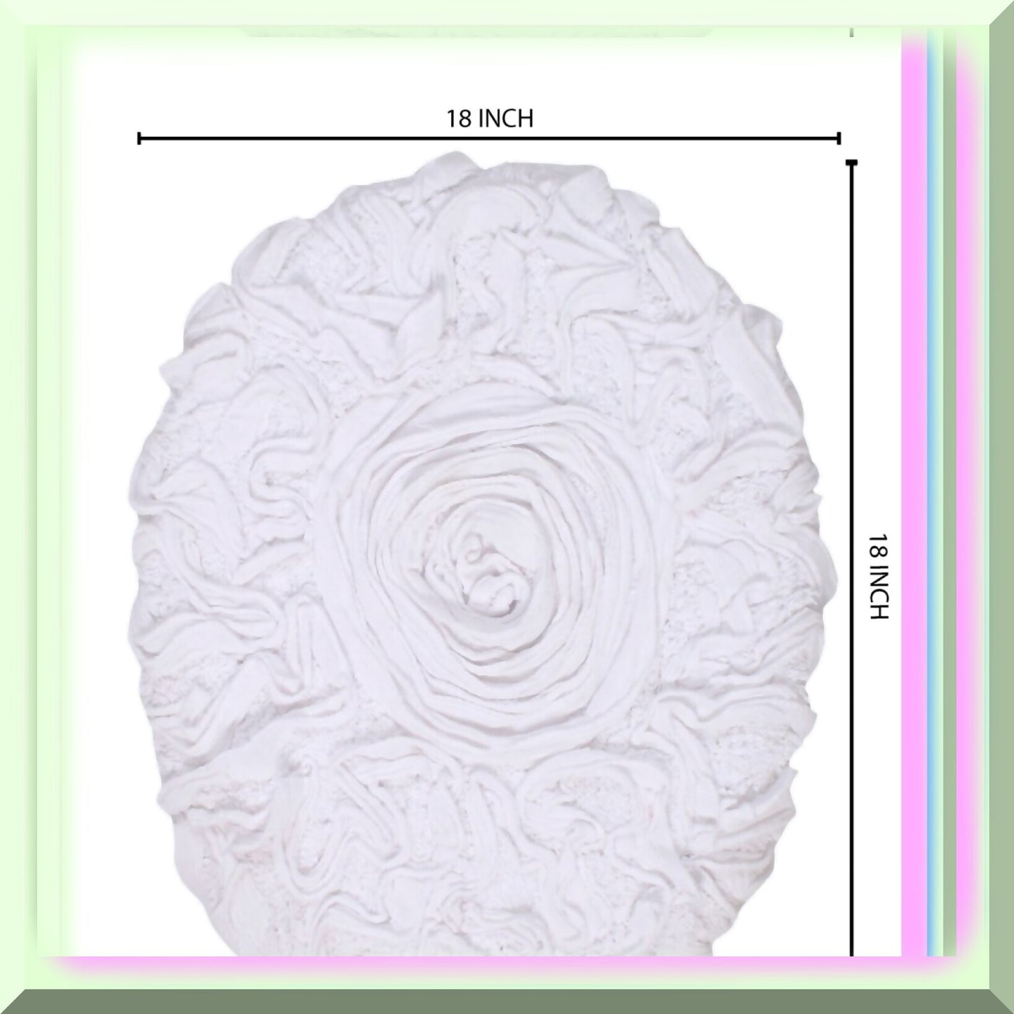 18x18 Cotton Tufted Bath Rug White
