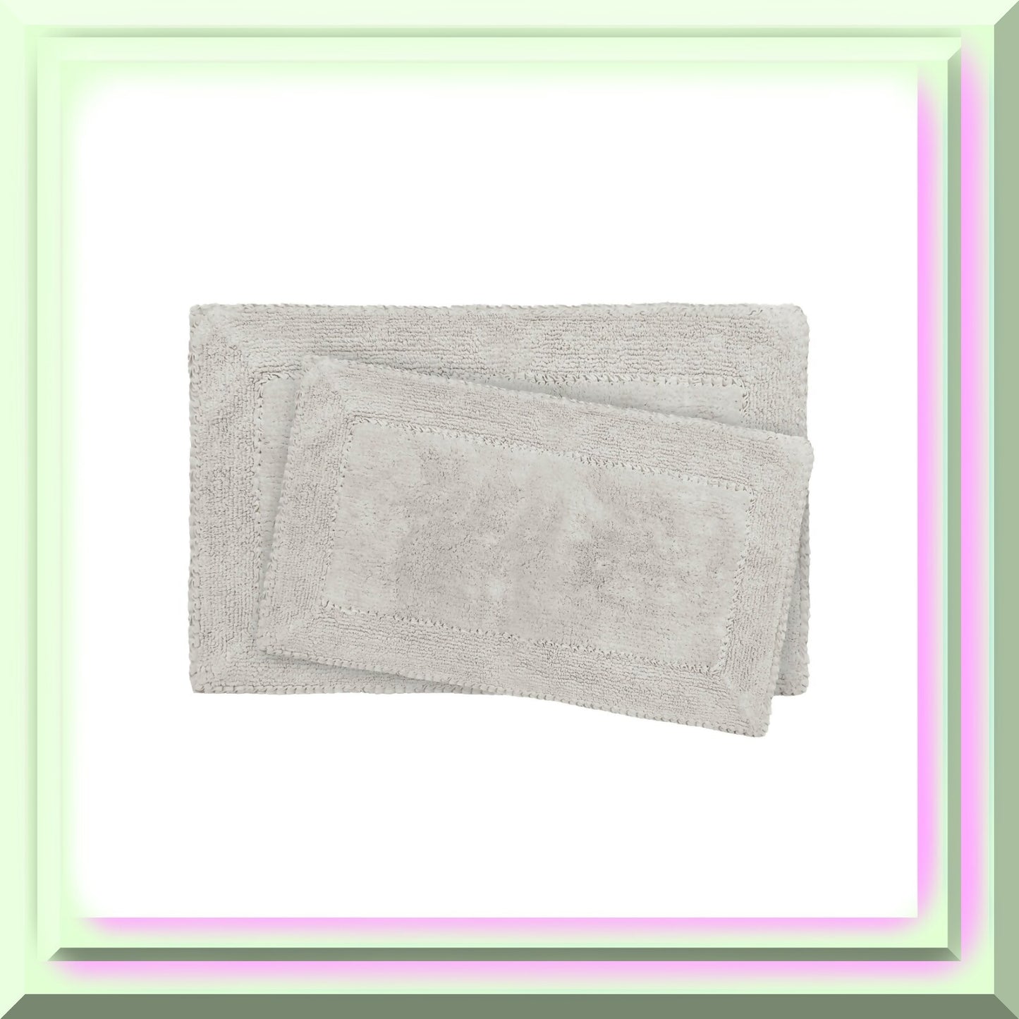 Ruffle Cotton 2-Piece Bath Rug Set