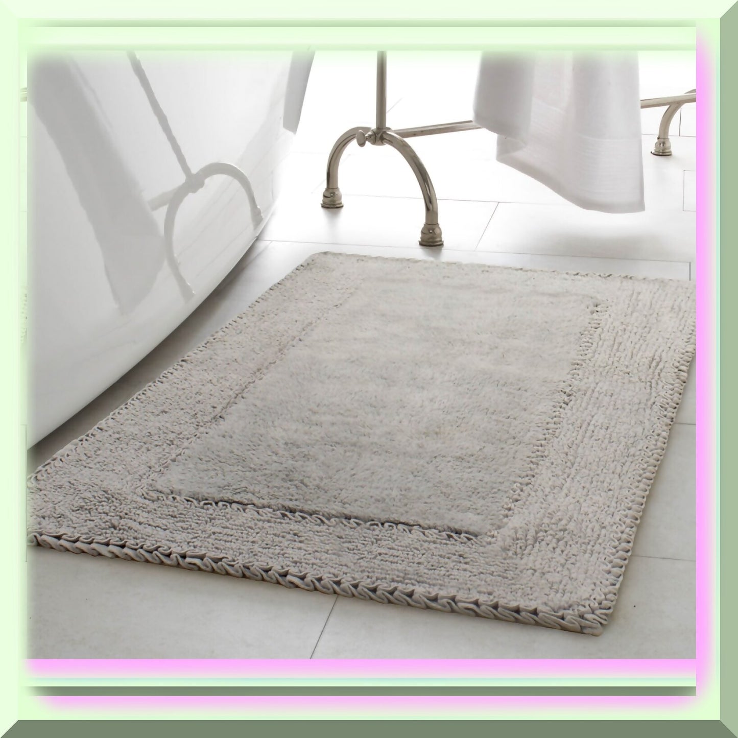 Ruffle Cotton 2-Piece Bath Rug Set
