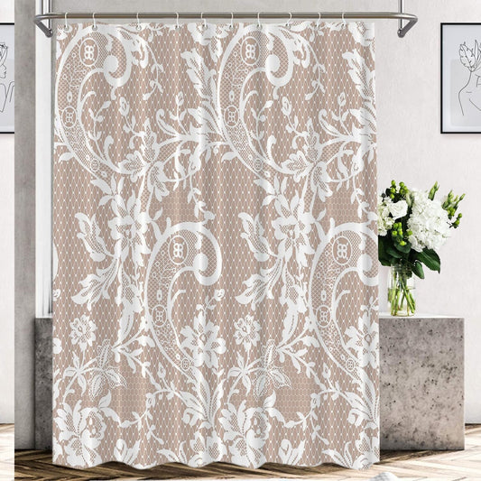 Floral Vintage Waterproof Shower Curtain 60x72 inch