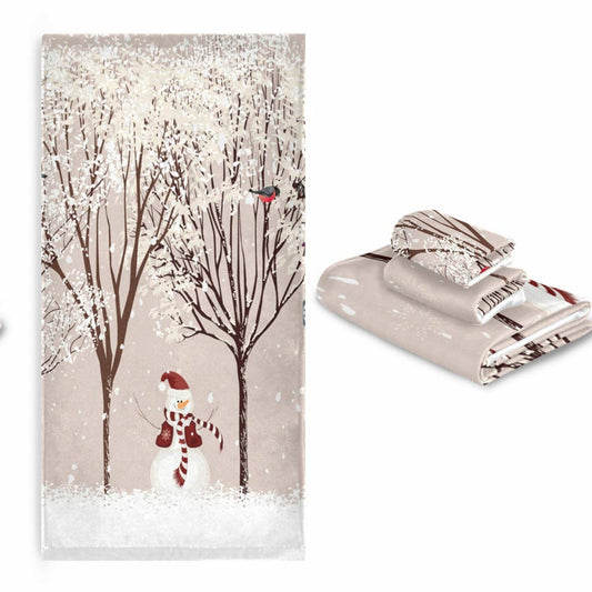Winter Snowman Towels Set of 3