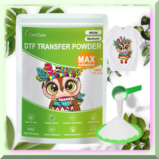 White DTF Powder 1000G for Fabric Transfer