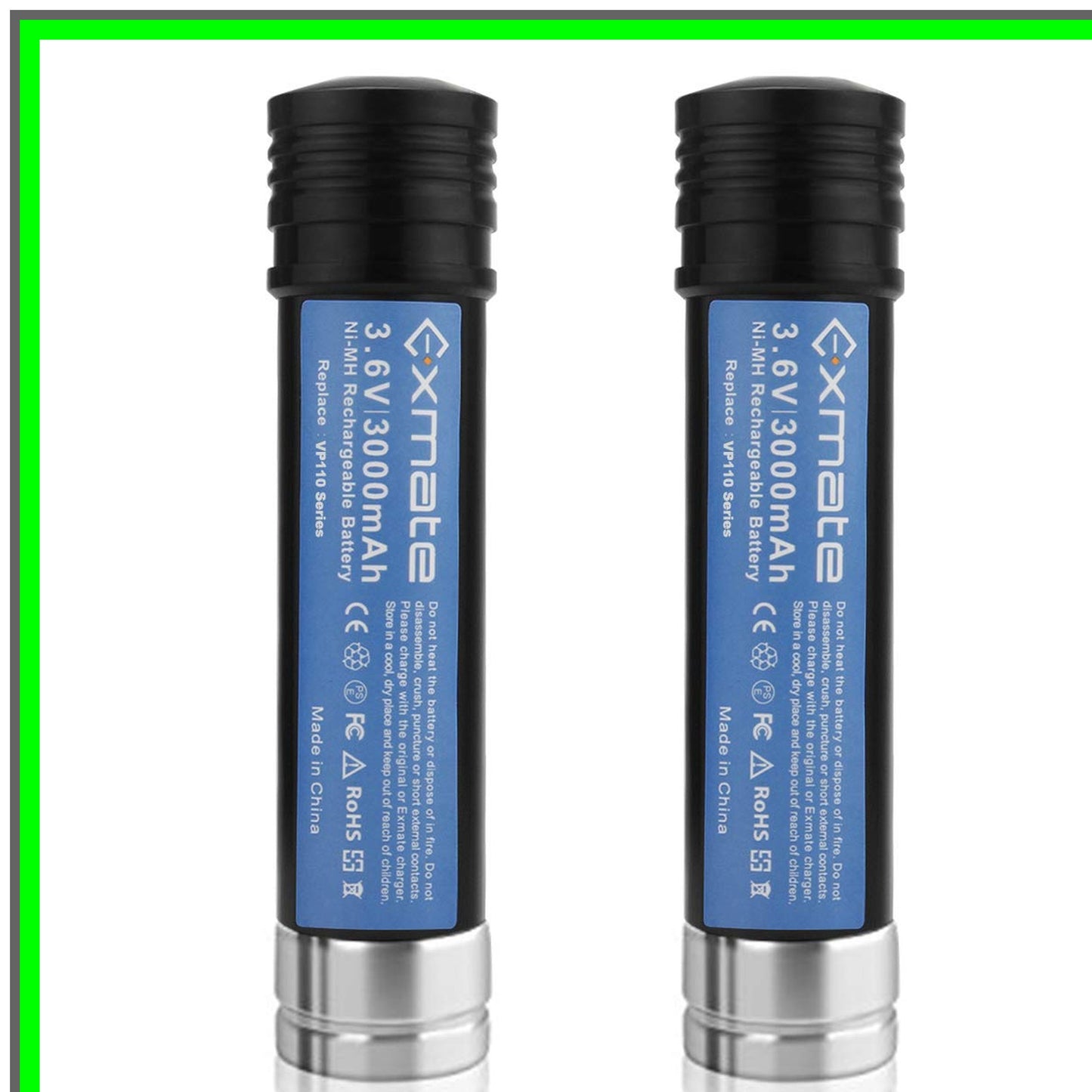 Versapak 2Pack 3.0Ah 3.6V Ni-MH Replacement Battery for Black Decker Tools