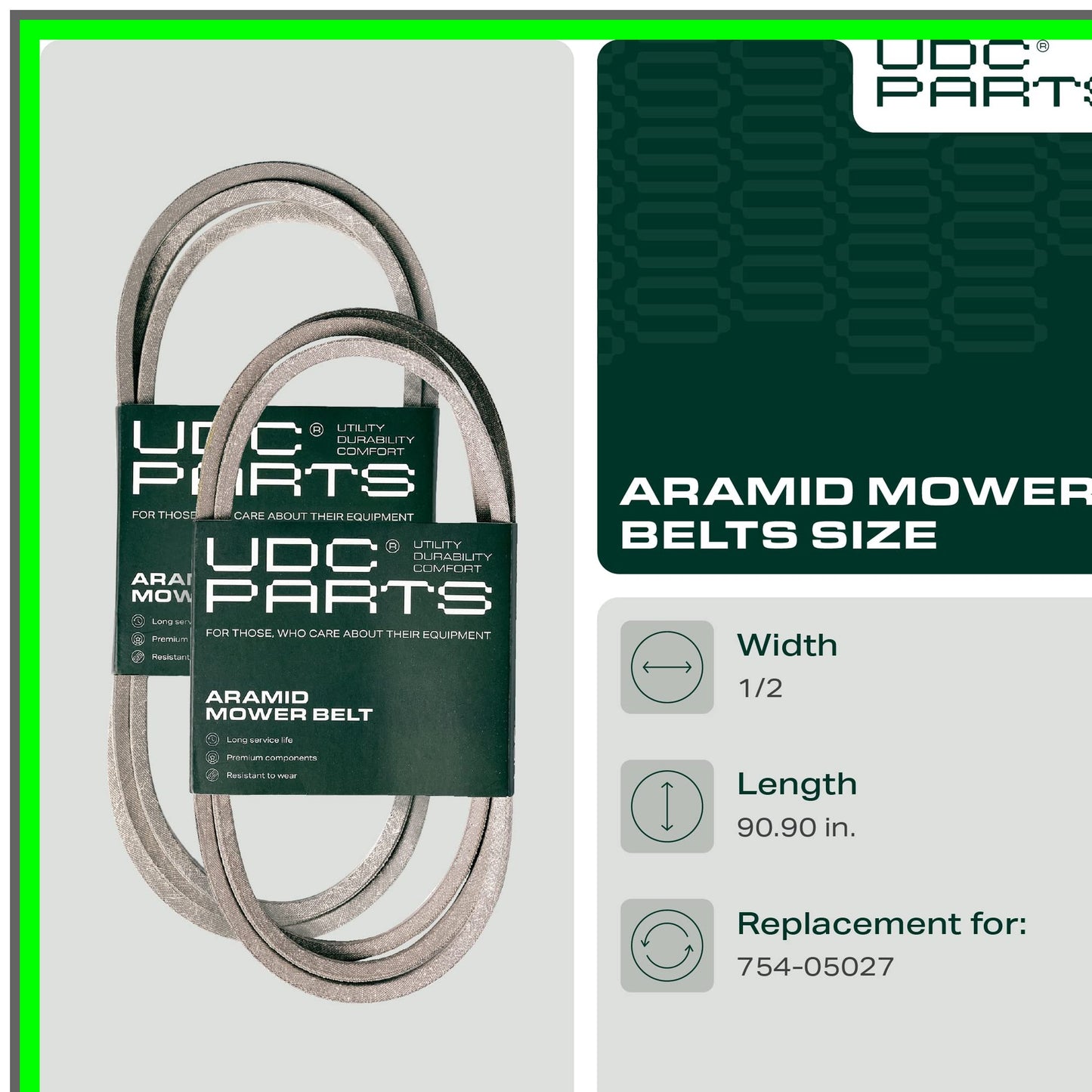 Kevlar Drive Belt 90.90 inches for Cub Cadet MTD Troy Bilt 754-05027