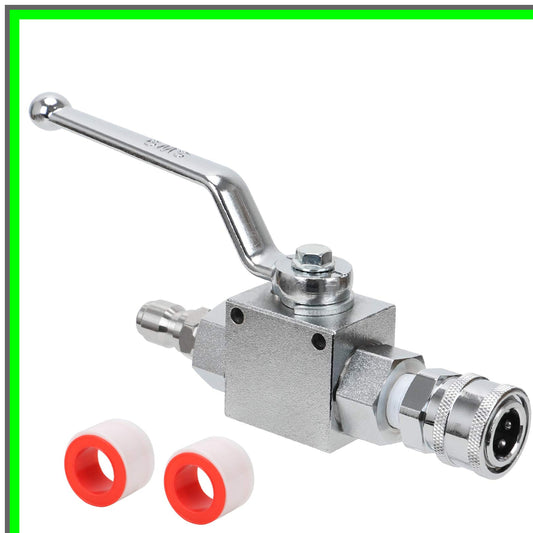 High Pressure Washer Quick Connect Ball Valve Kit 4500 PSI