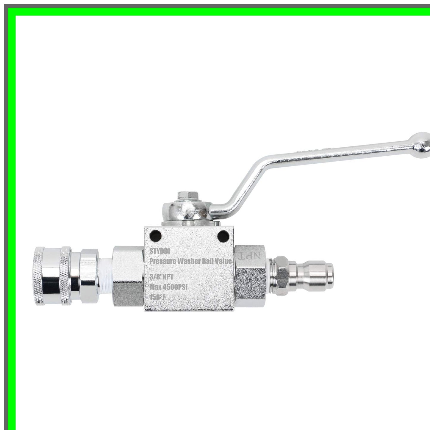 High Pressure Washer Quick Connect Ball Valve Kit 4500 PSI