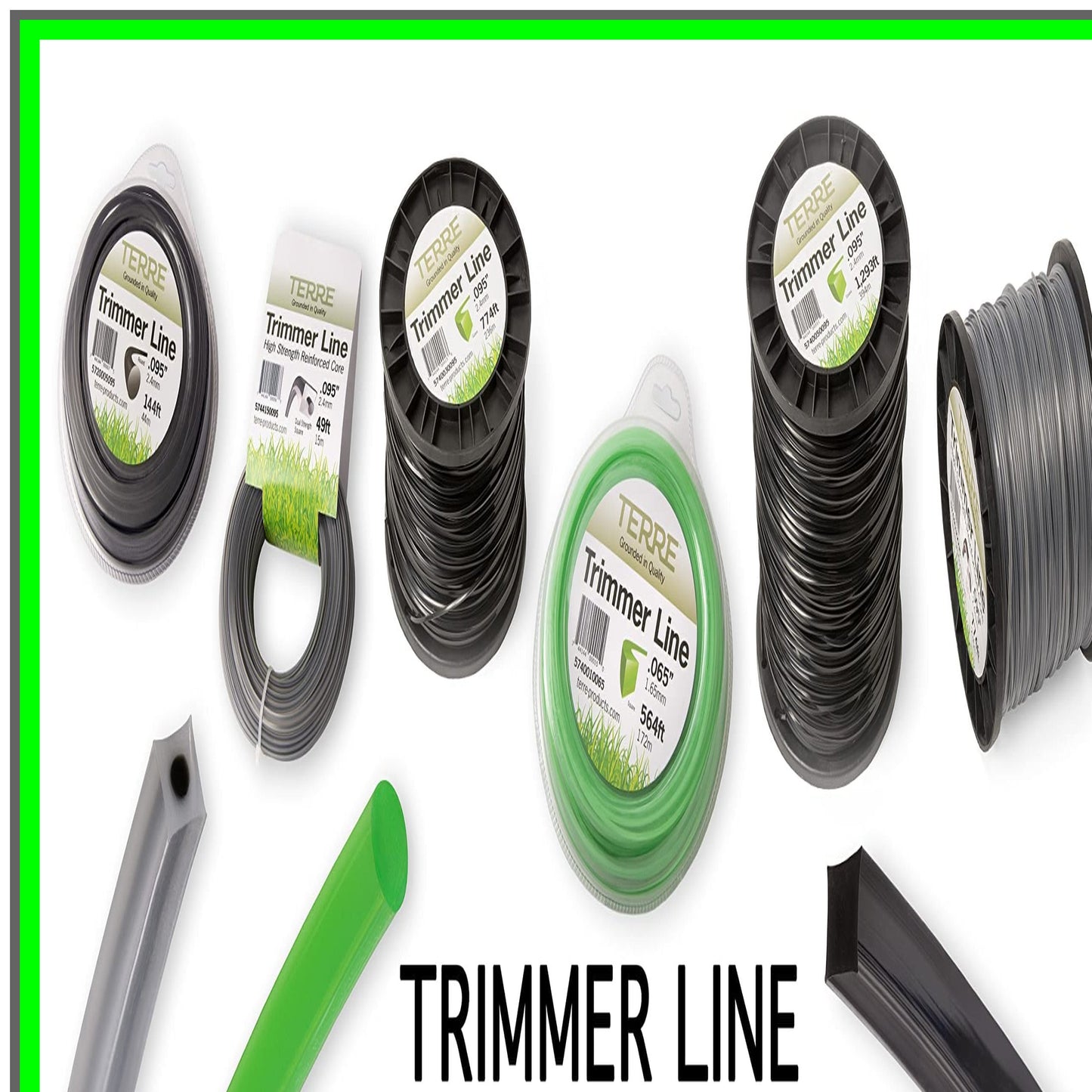 Residential Grade Square Trimmer Line 065, 564 ft Durable Cutting Solution