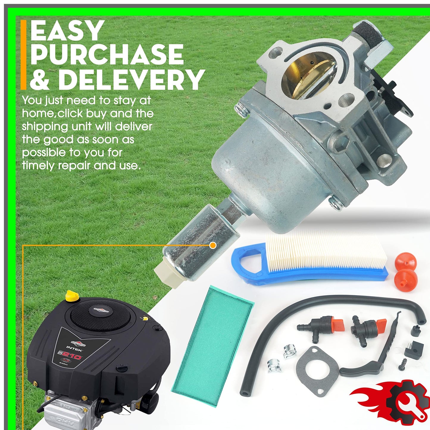 Briggs Stratton Carburetor Replacement for Intek Engines 13.5-21Hp