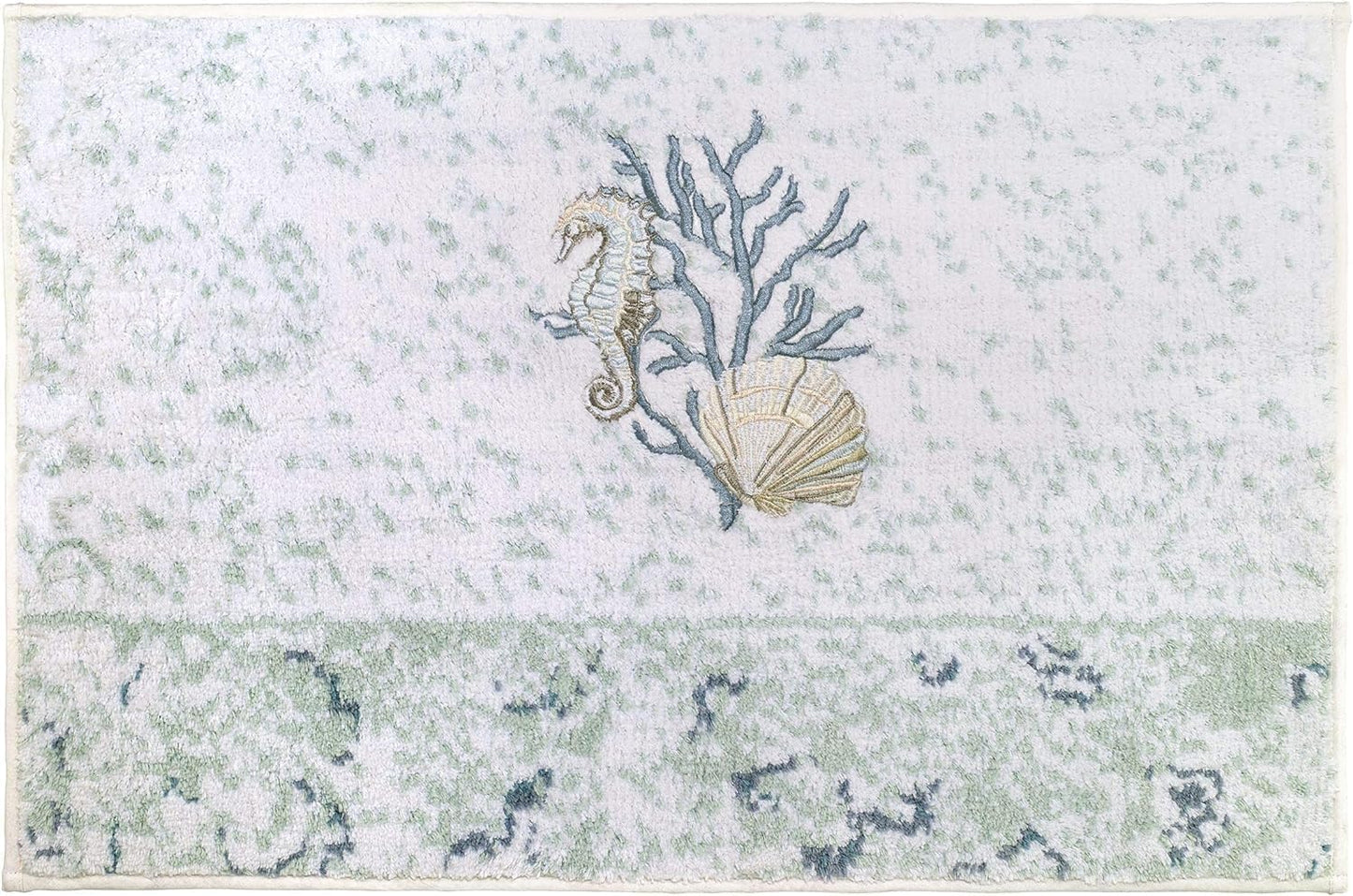 Cotton Bath Mat 20"x30" Sea Inspired Coastal Terrazo