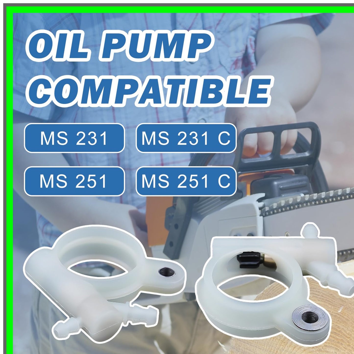 Stihl Chainsaw Oil Pump Hose Filter Worm Gear Replacement Kit