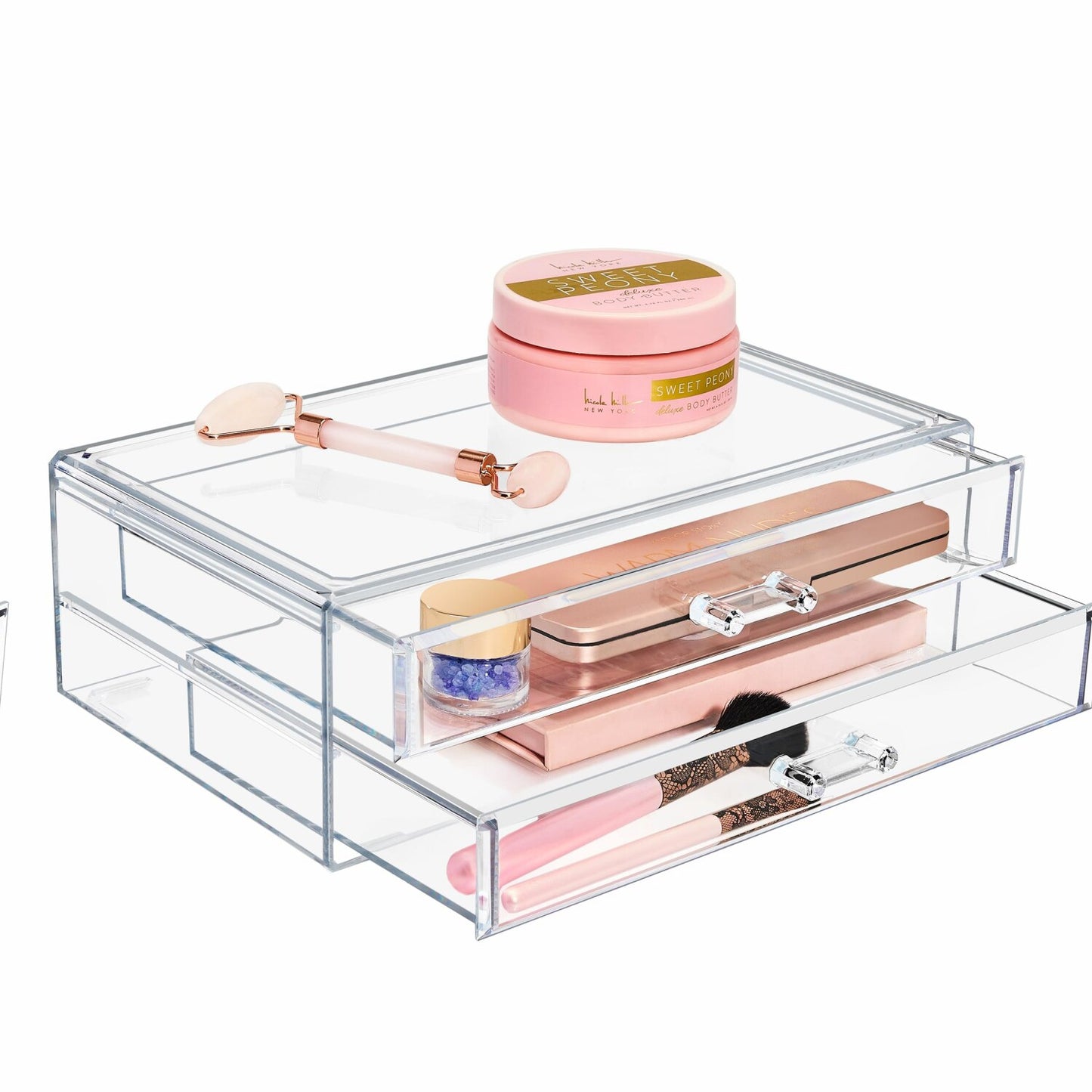 Stackable Acrylic Makeup & Storage Drawers 2 Pack