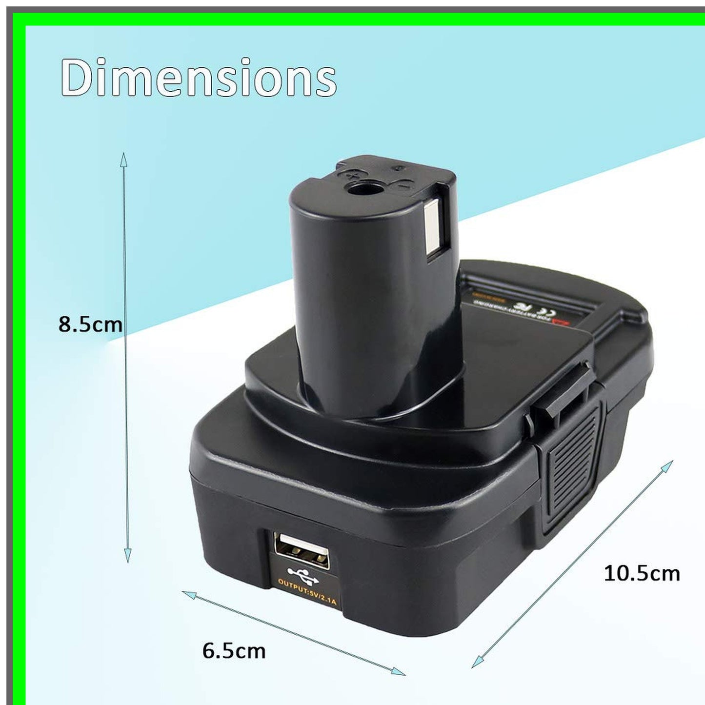 Ryobi 18V Battery Adapter for 20V MAX XR Lithium Ion Tools with USB Charge Port