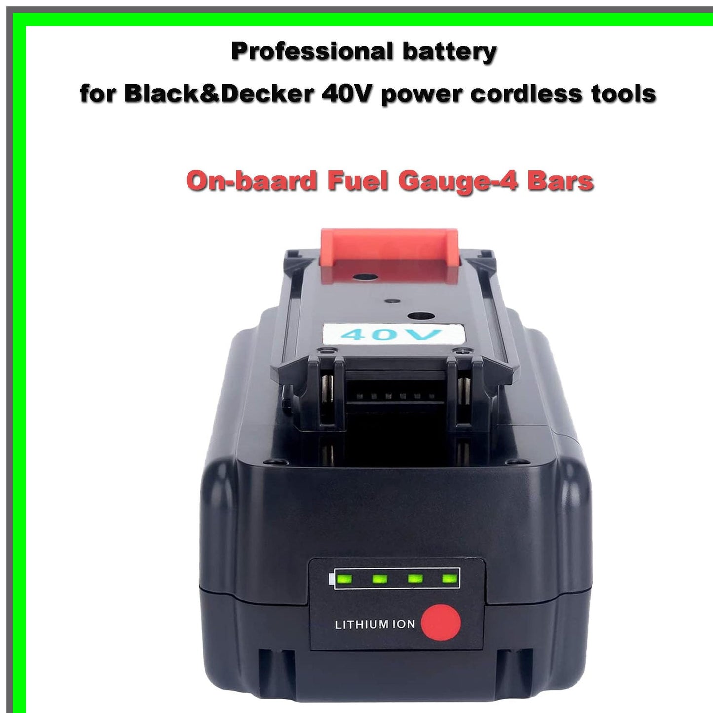 High-Performance 40V 3.0Ah Lithium Ion Battery for Black and Decker Tools