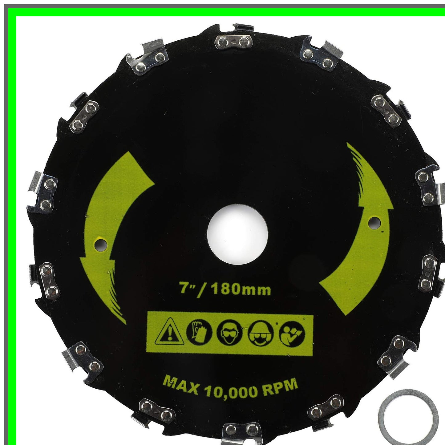 7-Inch Brush Cutter Blade with 14 Teeth and Adapter for String Trimmers