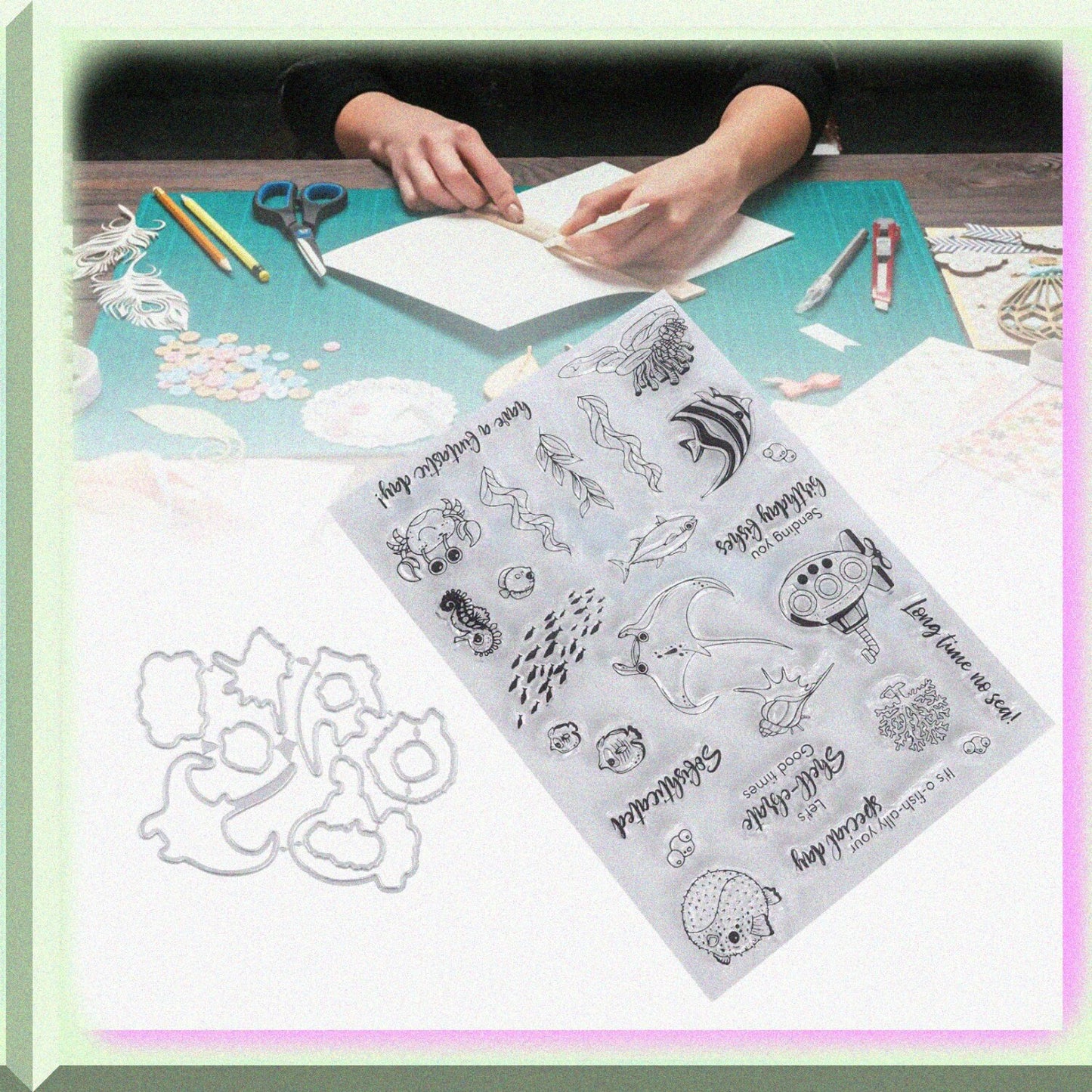 Clear Stamp and Die Storage Pockets for Scrapbooking