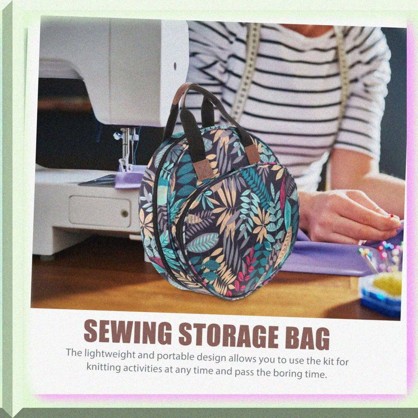 Sewing Tool Storage Bag for Embroidery and Wool