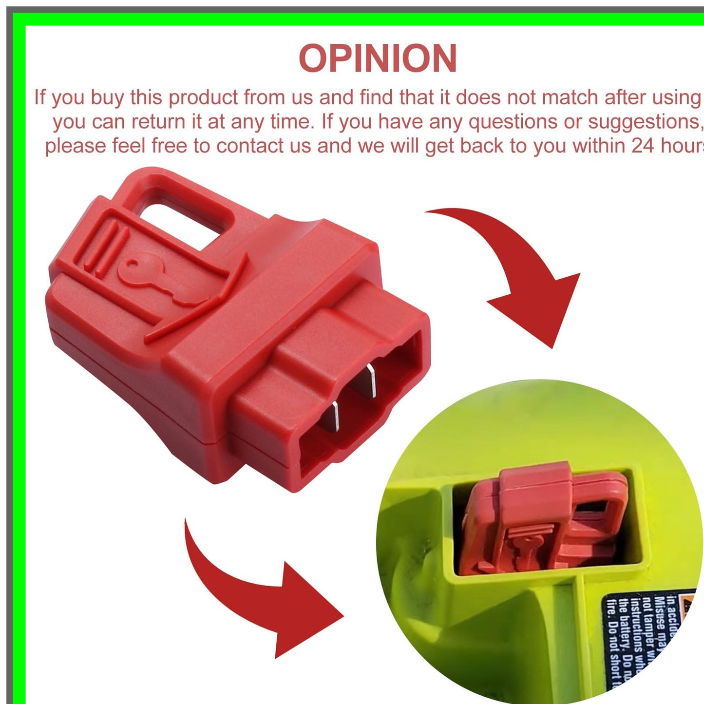 Ryobi 40V Lawn Mower Replacement Starter Key for P1100 RY40104 RY40108 RY40109