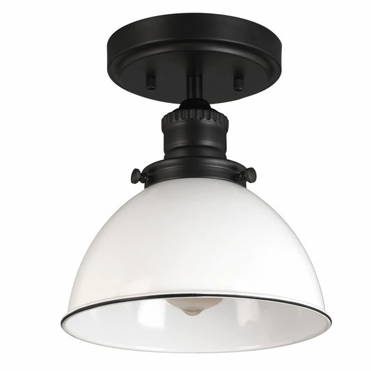 588319 Savannah Farmhouse 1-Light Semi-Flush Ceiling Light