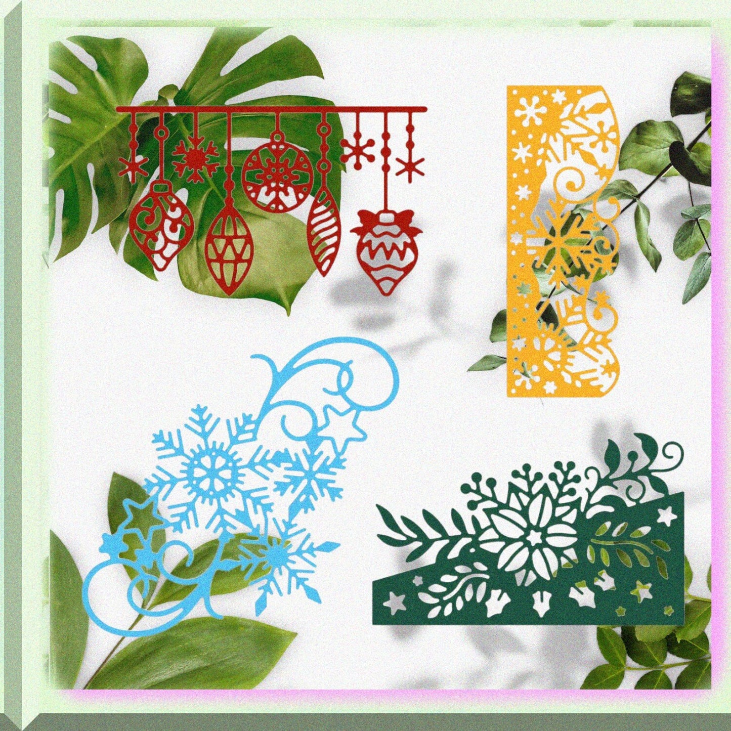4 Pcs Metal Die Cuts Embossing Mould for Card Making