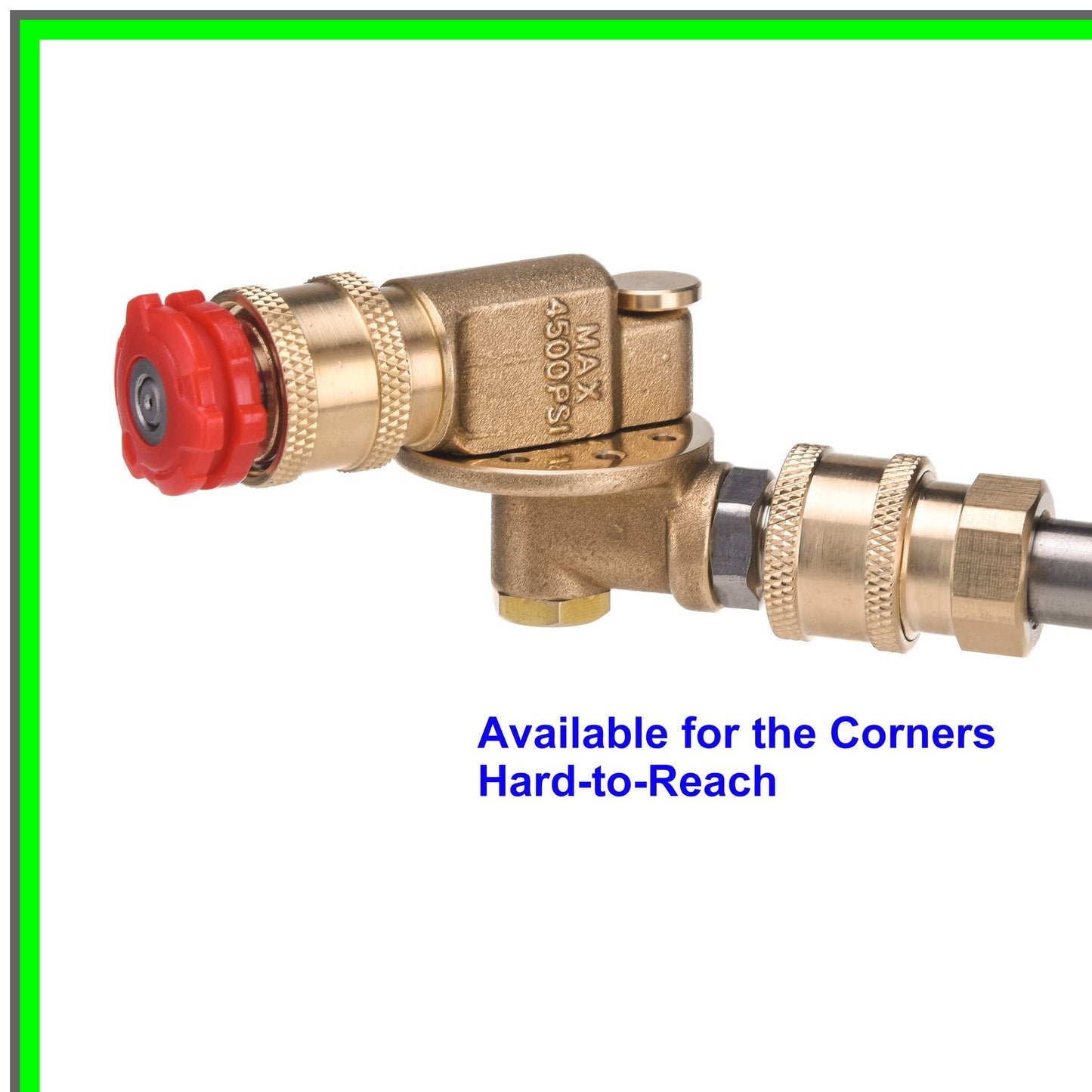 Versatile Pressure Washer Pivoting Coupler Kit with Gutter Cleaner and Nozzles