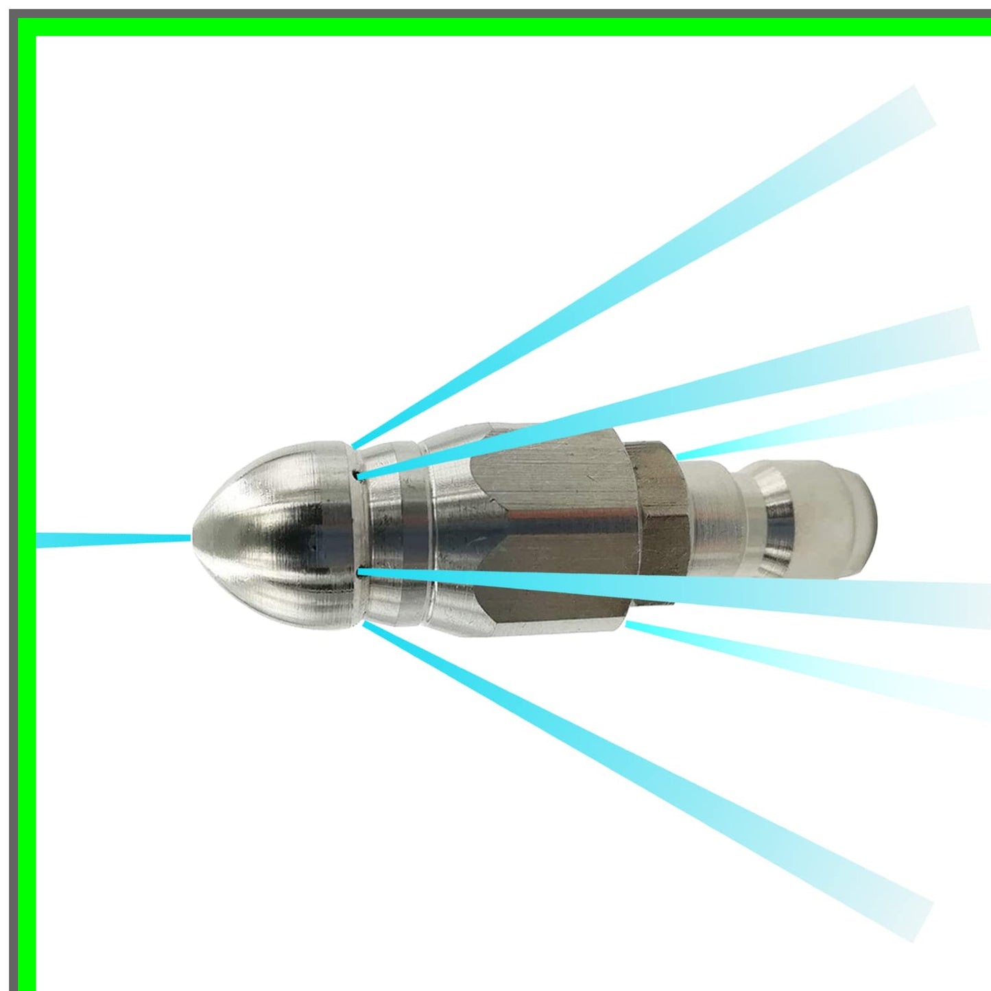 Stainless Steel Sewer Jetter Nozzle for Pressure Washer with Quick Connector