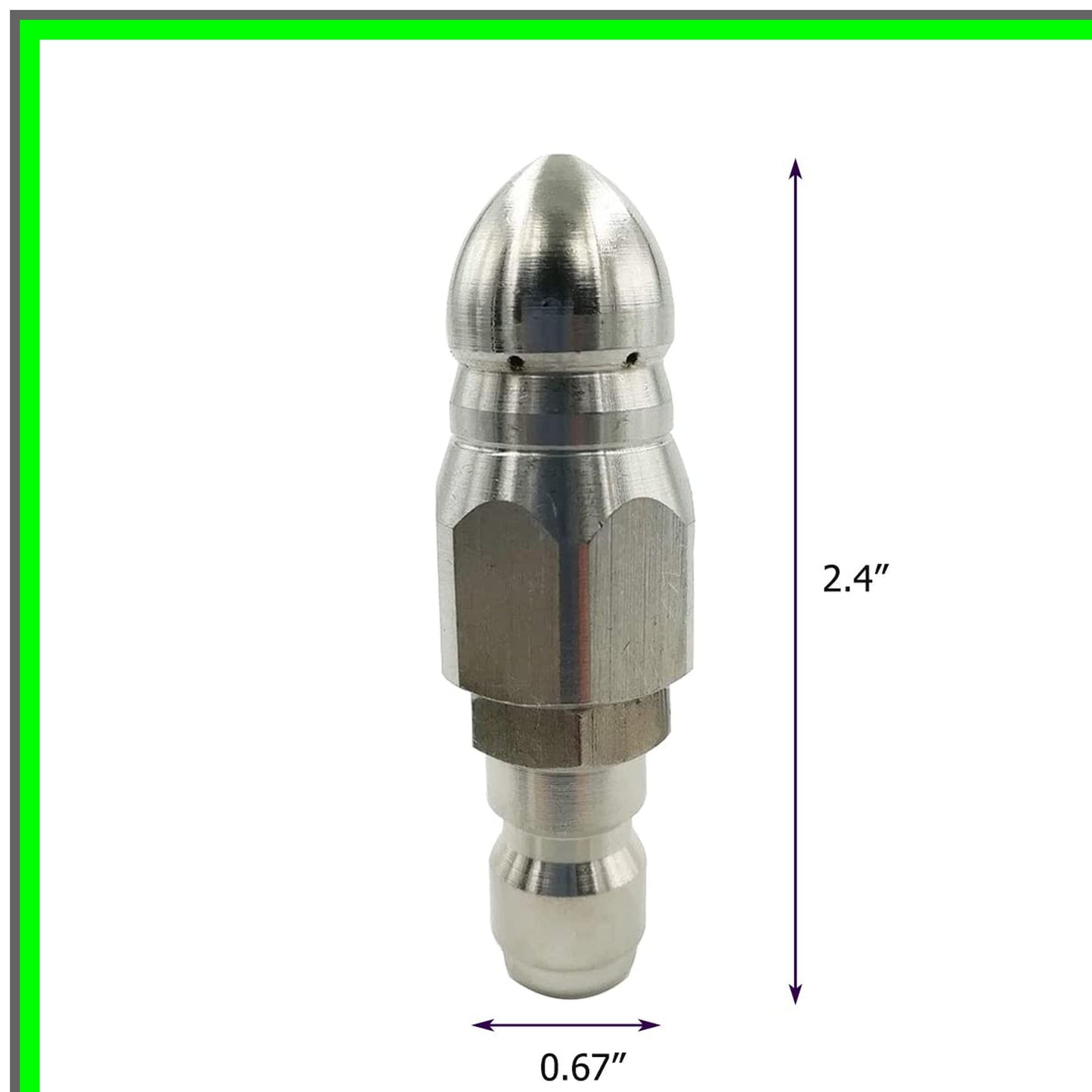 Stainless Steel Sewer Jetter Nozzle for Pressure Washer with Quick Connector