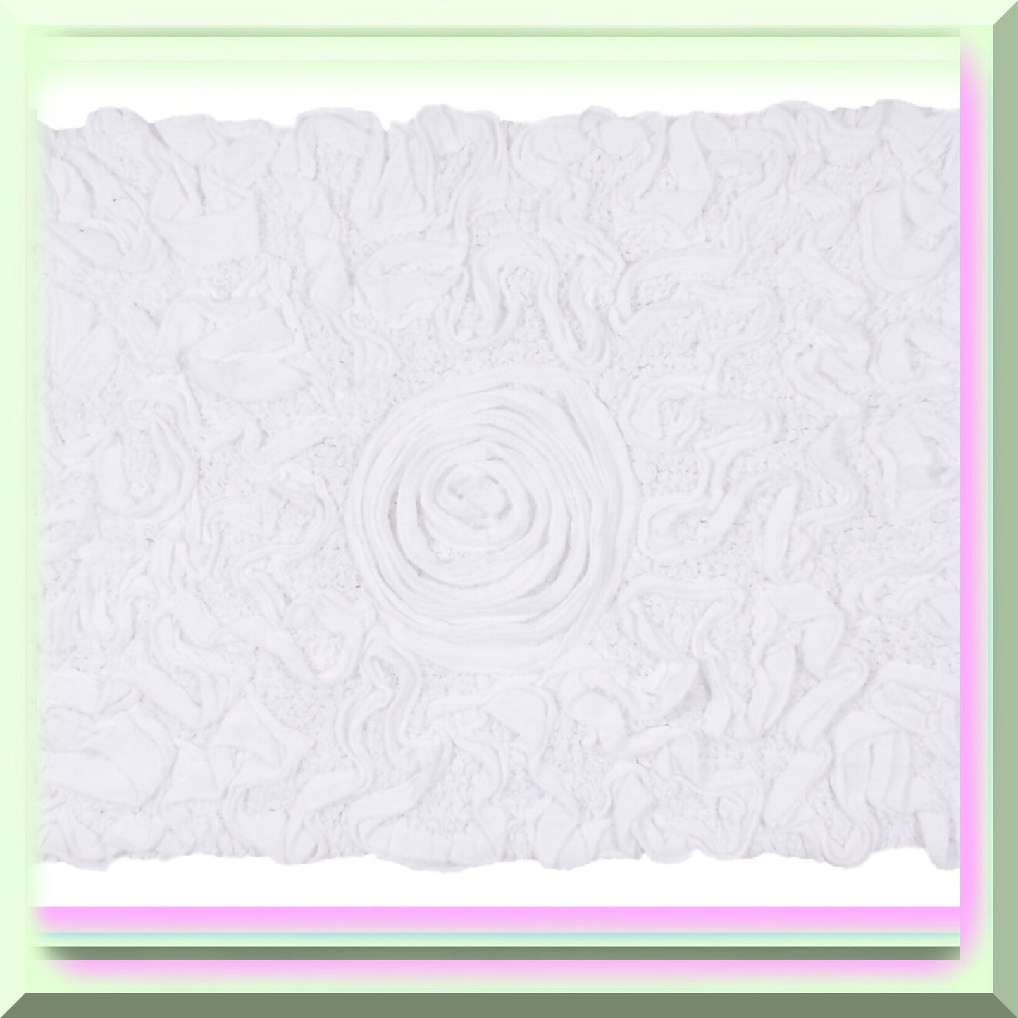 17"x24" Cotton Tufted Bath Rug White