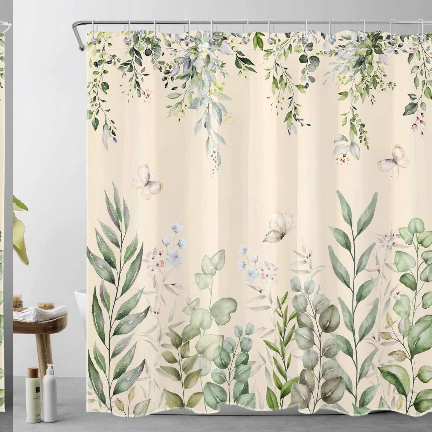 Sage Green Eucalyptus Shower Curtain 72x72 Inch