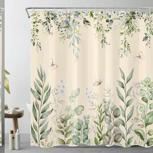Sage Green Eucalyptus Shower Curtain 72x72 Inch
