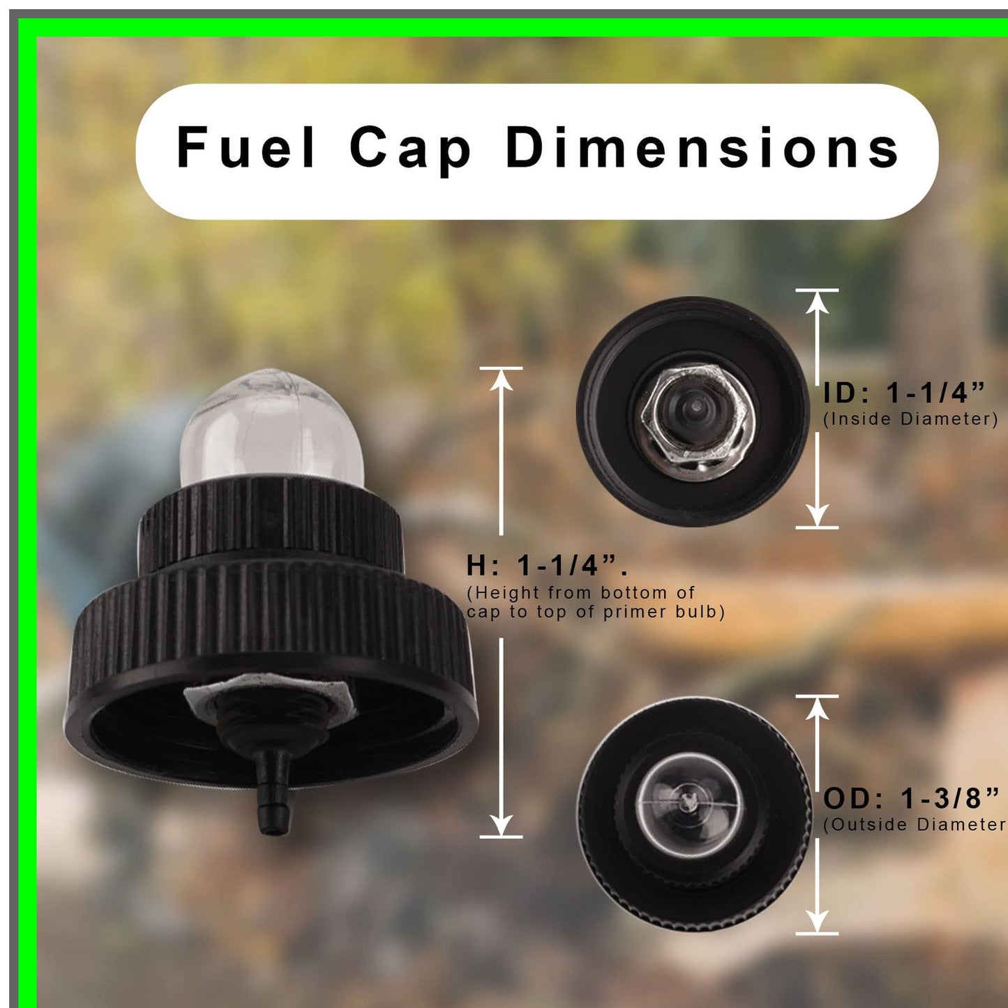 Chainsaw Fuel Gas Cap with Primer Bulb for Homelite Models Replacement