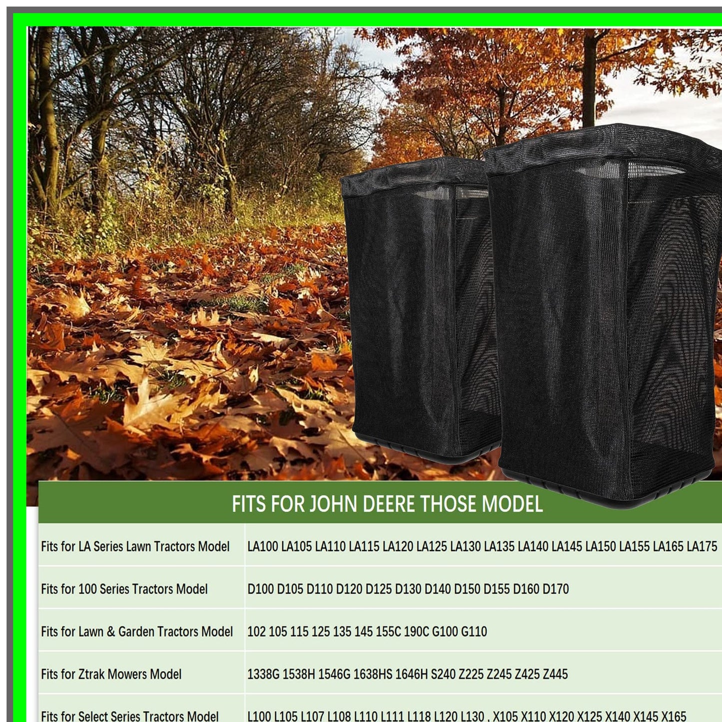 Versatile Replacement Gr Bags for Series 100 L110 X110 125 D100 LA120 Z225 Z245 Z425 Z445