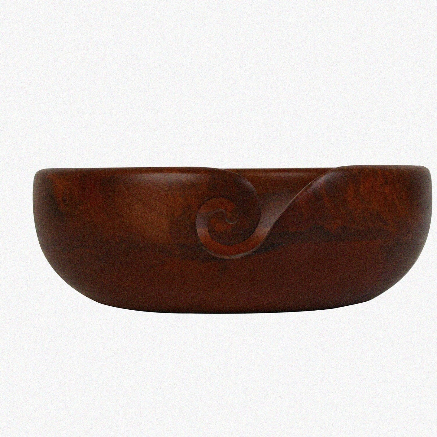 9-Inch Mango Wood Yarn Bowl Dark Brown