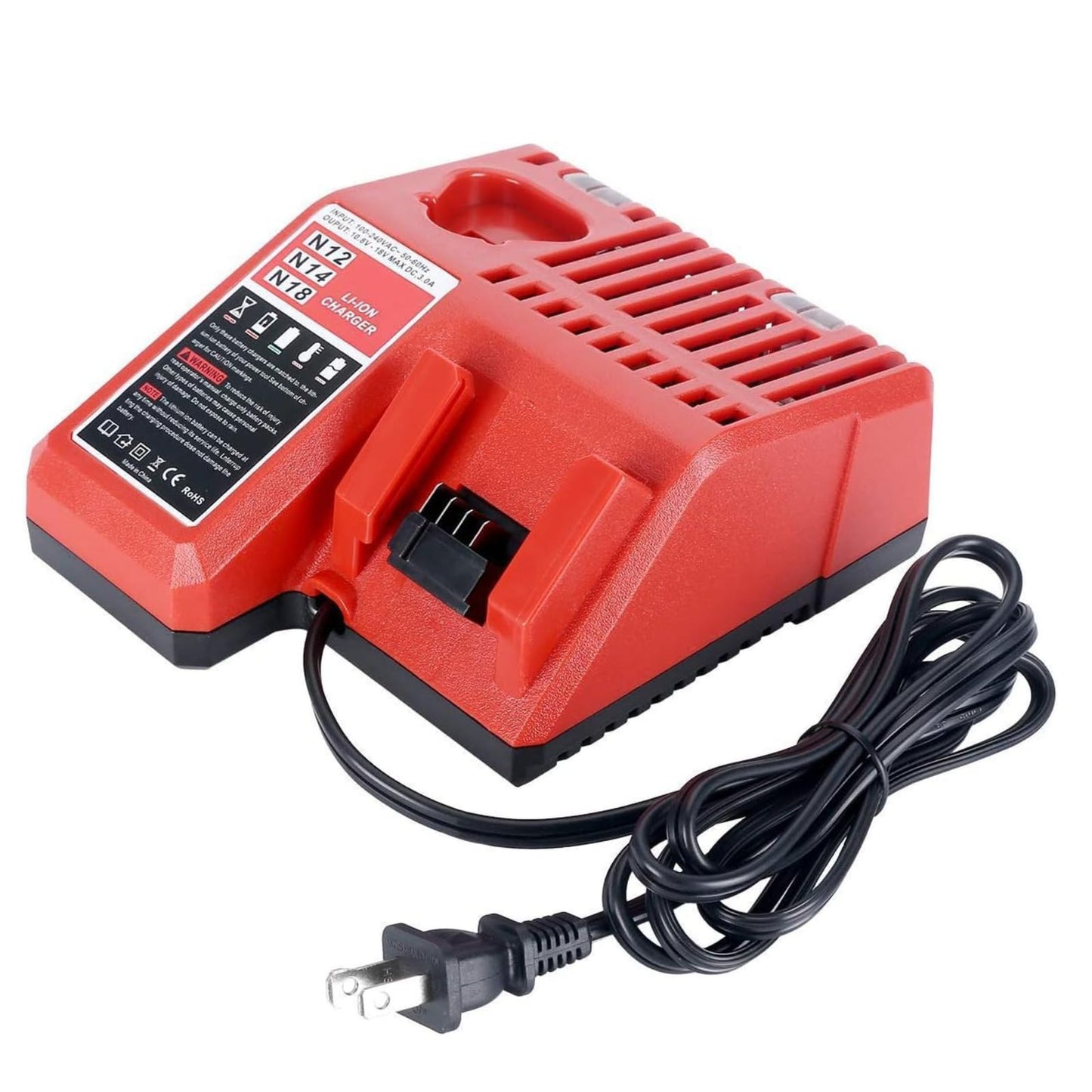 Milwaukee M18 M12 Rapid Charger for 12V 18V Lithium Ion Batteries
