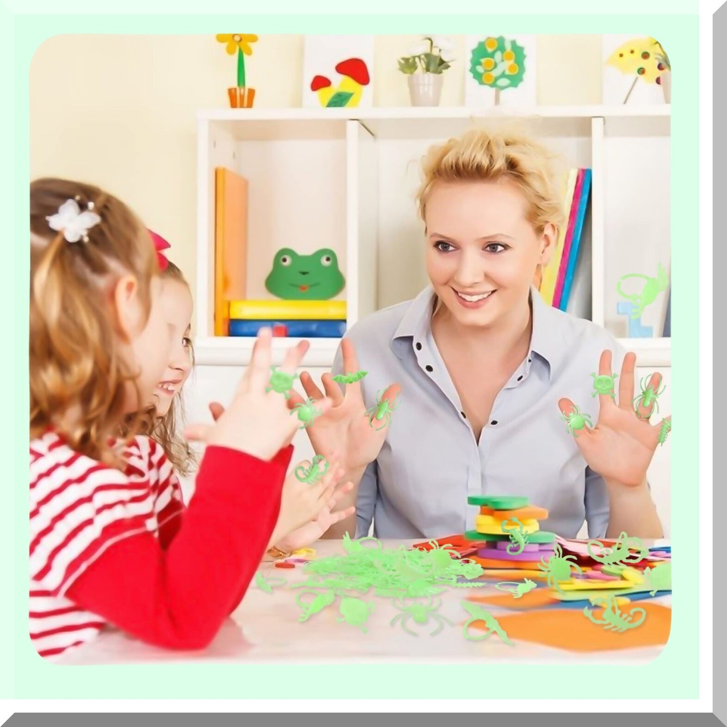 Glow in the Dark Bug Rings for Kids and Parties