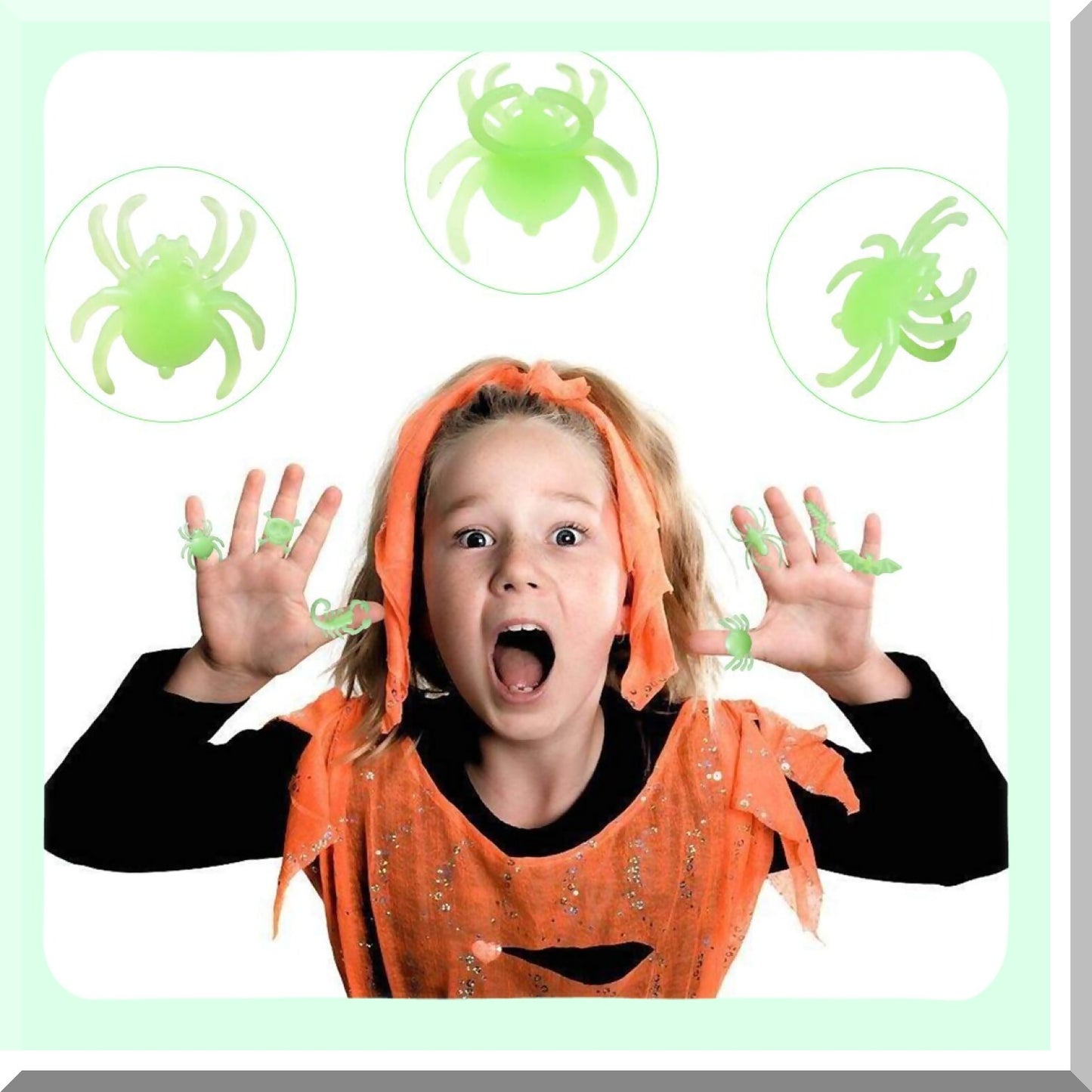 Glow in the Dark Bug Rings for Kids and Parties