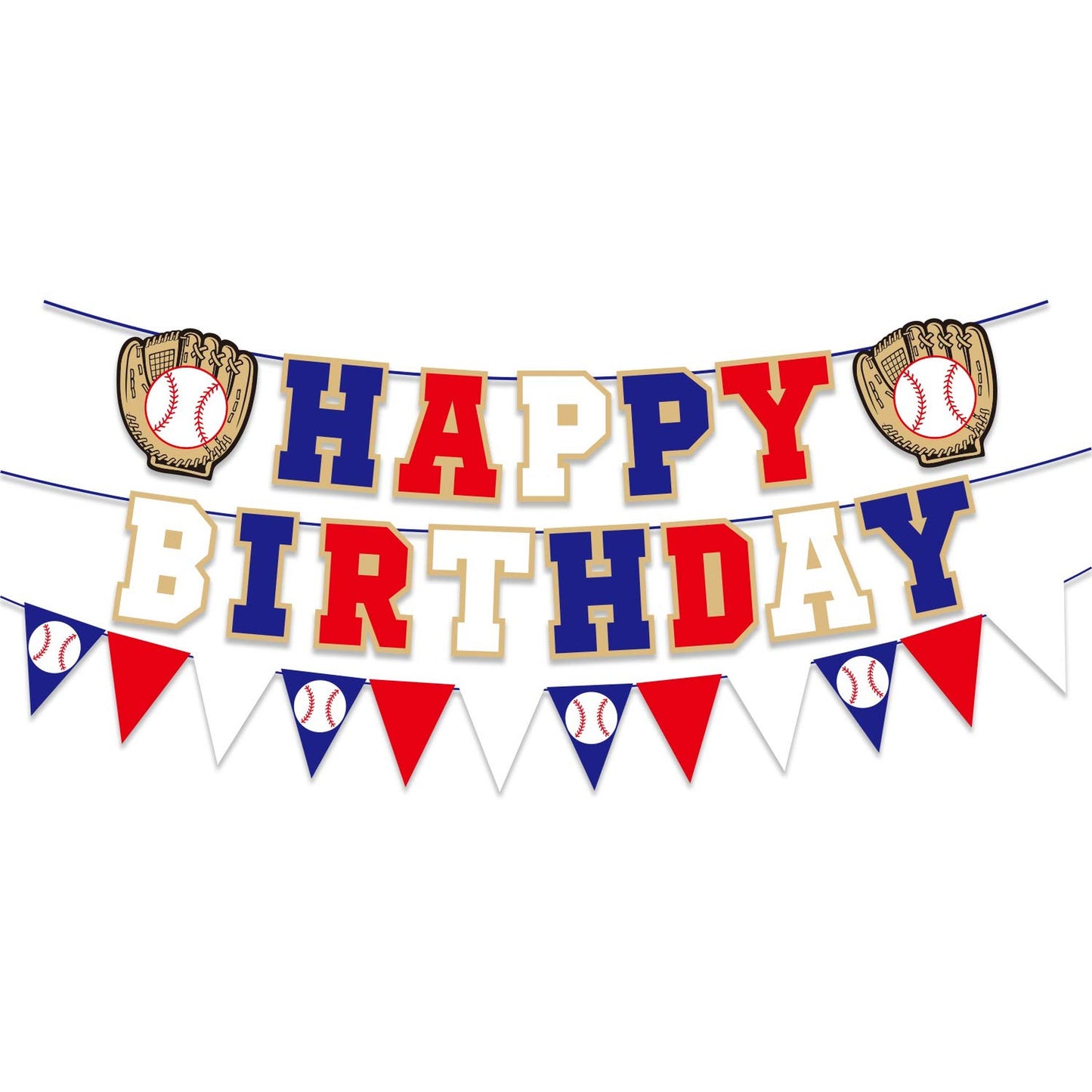Happy Birthday Baseball Banner for Sports Party