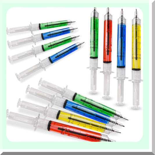 Bulk Pack of 60 Assorted Color Syringe Pens for Kids and Adults