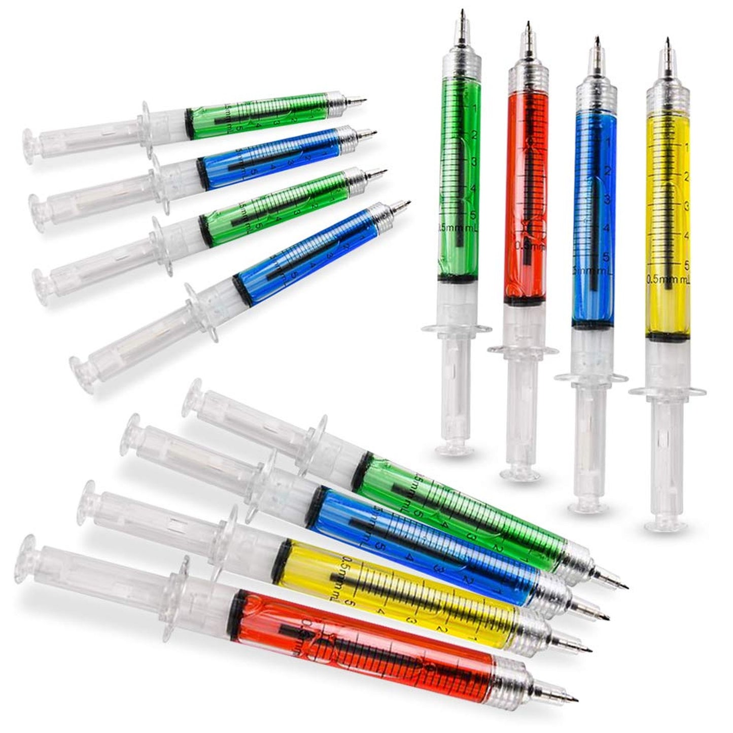 Bulk Pack of 60 Assorted Color Syringe Pens for Kids and Adults