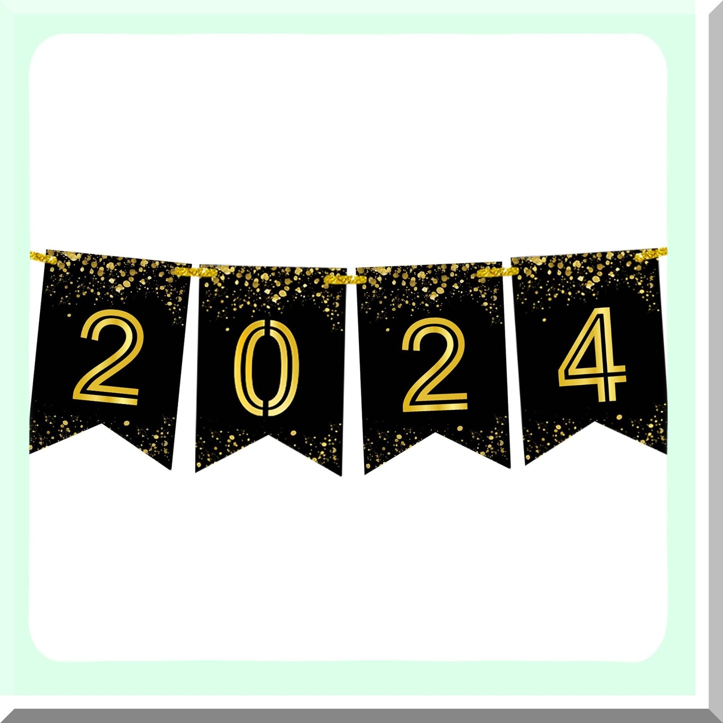 Glitter Graduation Banner for 2024 Party Decorations