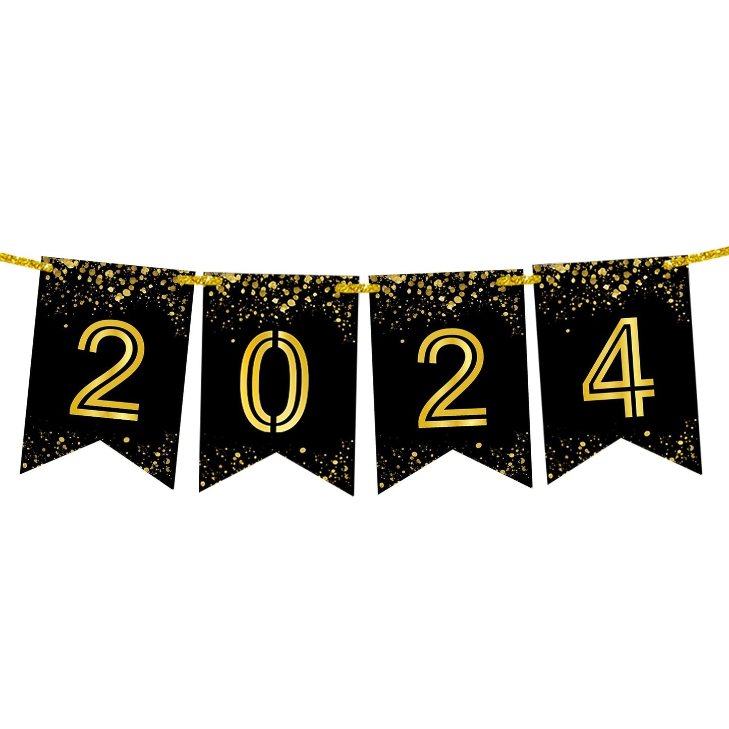 Glitter Graduation Banner for 2024 Party Decorations