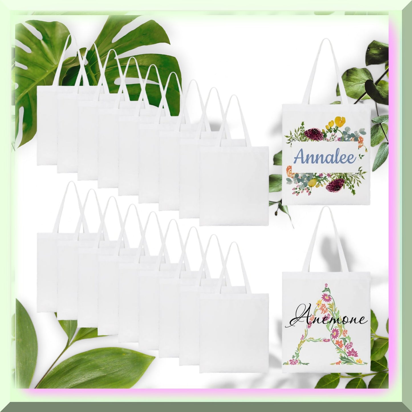 14x16 Canvas Tote Bags for DIY Sublimation and Reuse