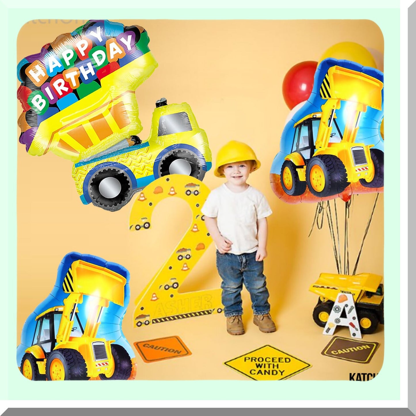 Giant Construction Balloons Set for Parties