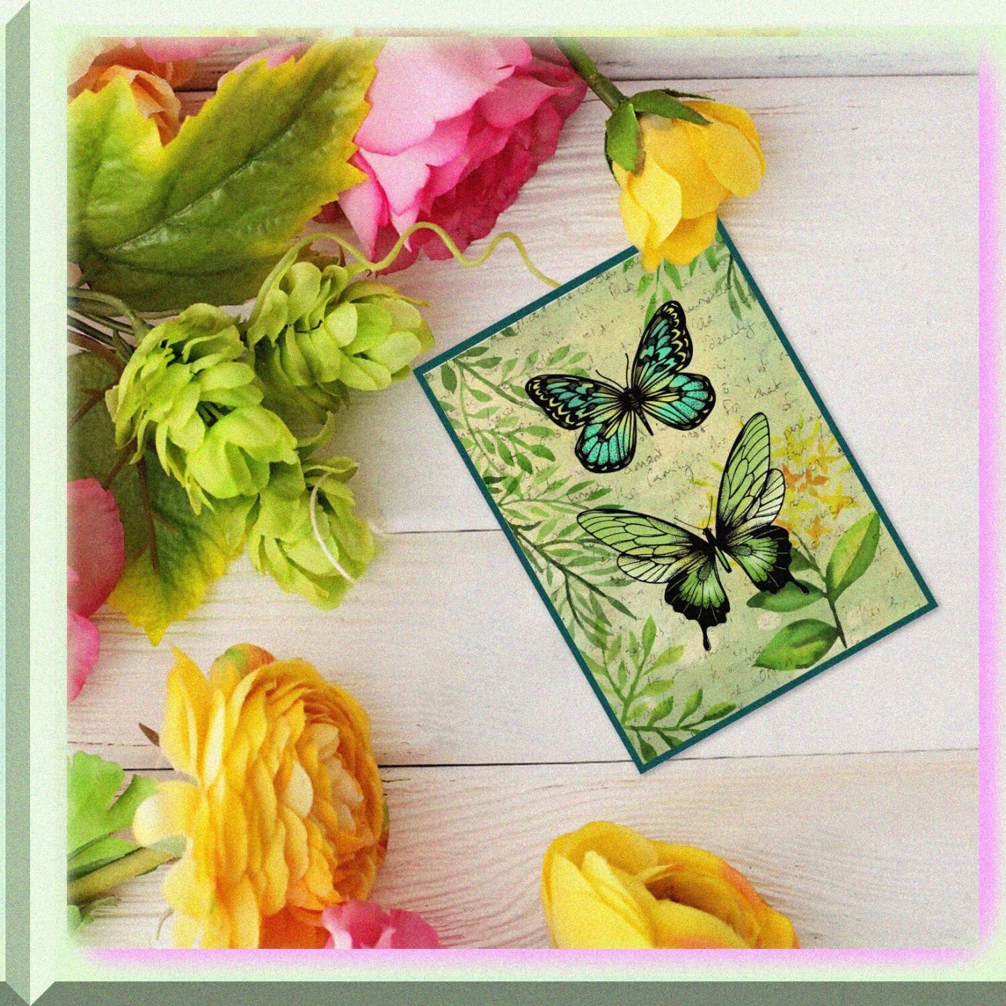 Vintage Butterfly Clear Stamps for Scrapbooking and Card Making