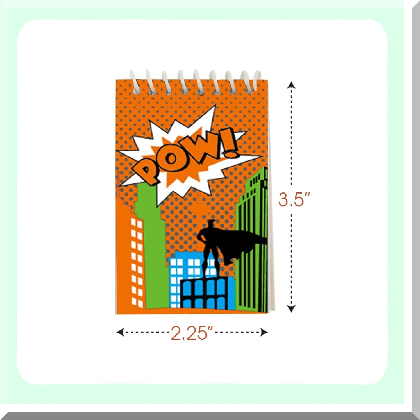 Mini Superhero Notebooks Pack of 12 for Kids and Office