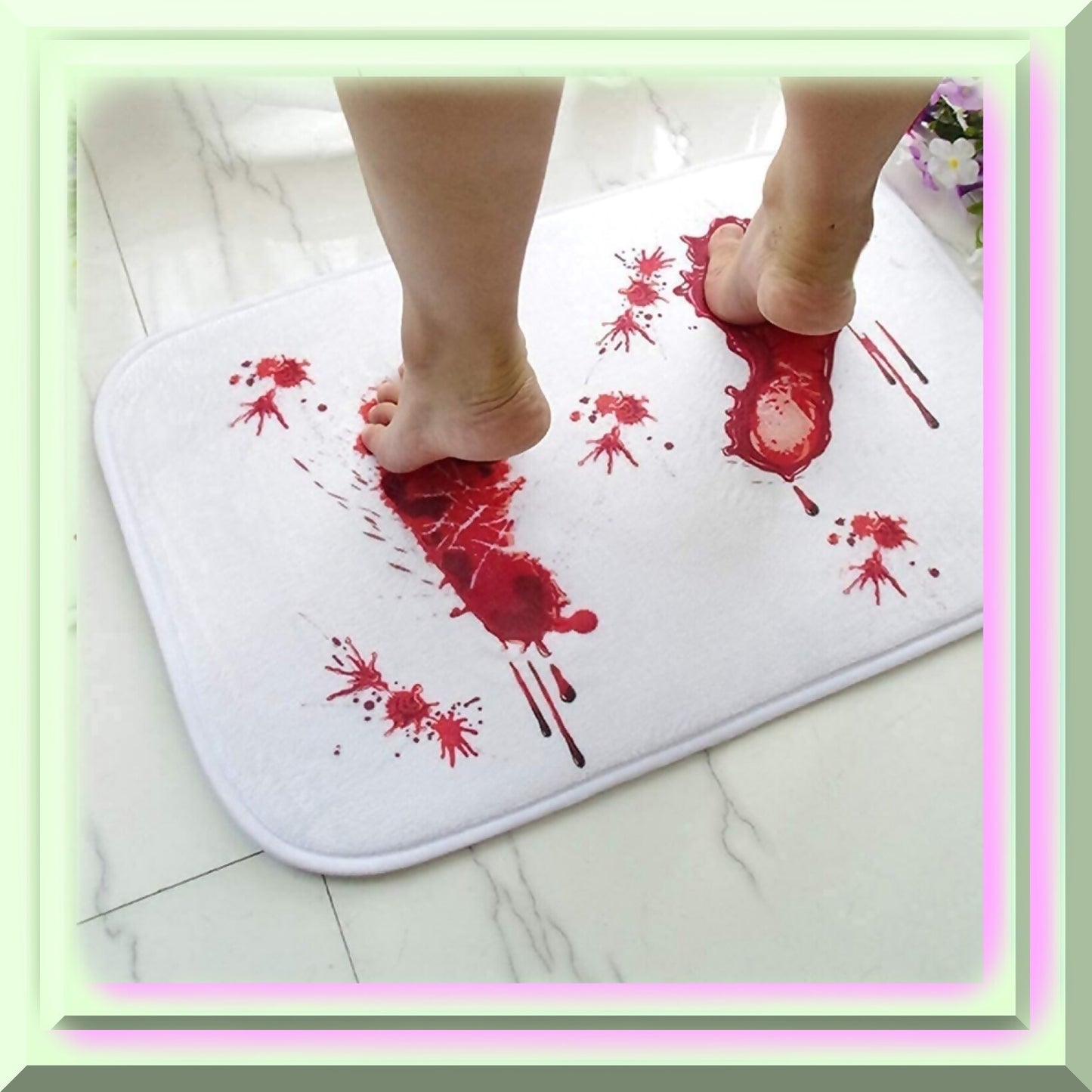 Blood Footprint Bath Mat 40cm x 60cm