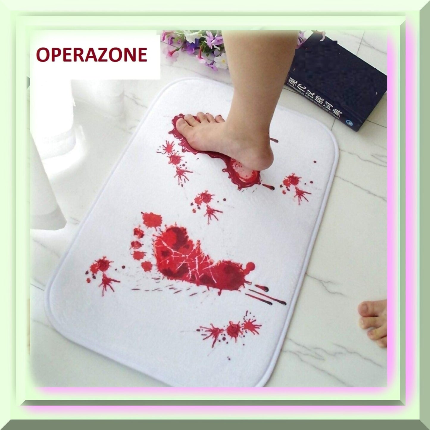Blood Footprint Bath Mat 40cm x 60cm