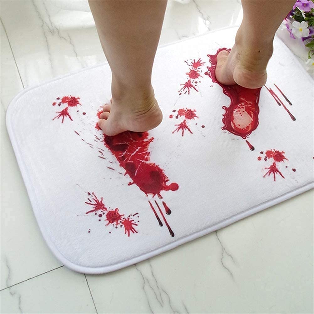 Blood Footprint Bath Mat 40cm x 60cm